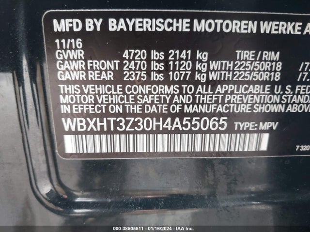 BMW X1 Xdrive28i 2017 WBXHT3Z30H4A55065 Image 9
