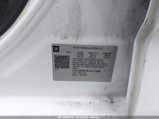 Chevrolet Sonic Ls Auto 2018 1G1JB5SH0J4137389 Image 9