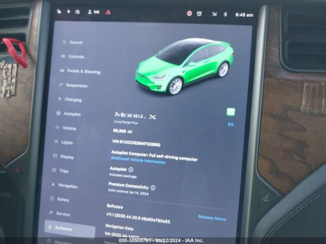 5YJXCDE29MF322862 Tesla Model X Long Range Dual Motor All-wheel Drive/long Range Plus Dual Motor All-wheel Drive