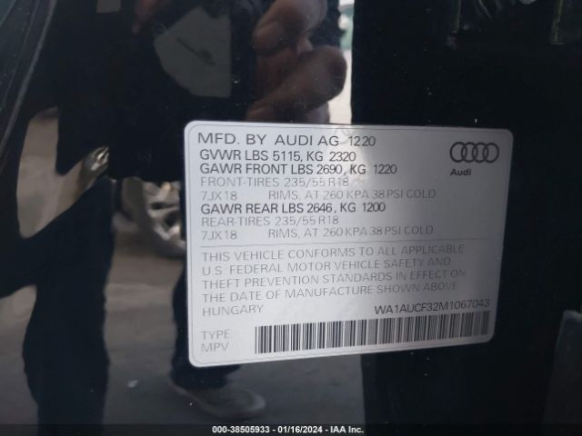 WA1AUCF32M1067043 Audi Q3 Premium 40 Tfsi Quattro Tiptronic