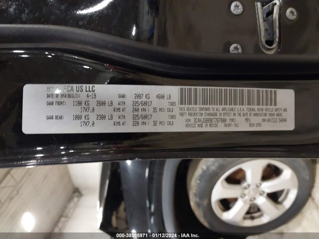 Jeep Compass Latitude 4x4 2019 3C4NJDBB9KT767800 Image 9