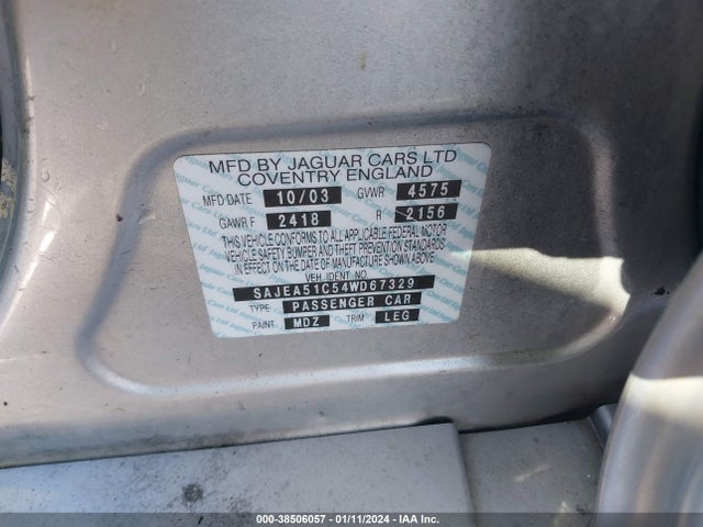 2004 JAGUAR X-TYPE SAJEA51C54WD67329 Photo 8