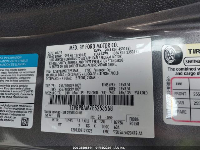 1ZVBP8AM7E5253568 Ford Mustang V6 Premium