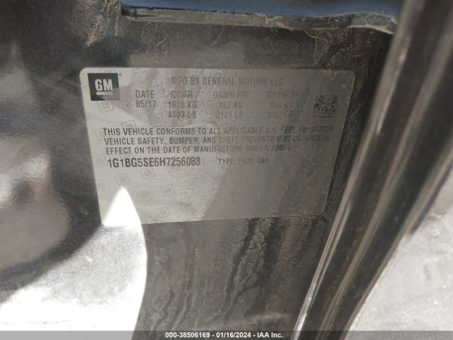 1G1BG5SE6H7256083 Chevrolet Cruze Lt Manual