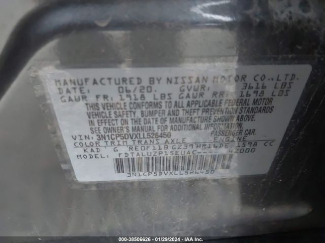 3N1CP5DVXLL526450 Nissan KICKS SR
