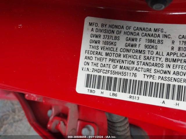 Honda Civic Lx 2017 2HGFC2F55HH551176 Image 9