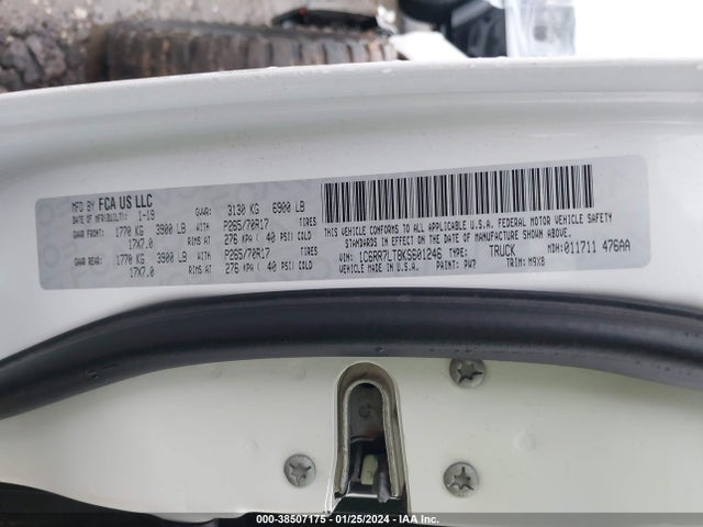 RAM 1500 Classic Slt  4x4 5'7 Box 2019 1C6RR7LT8KS601246 Image 9