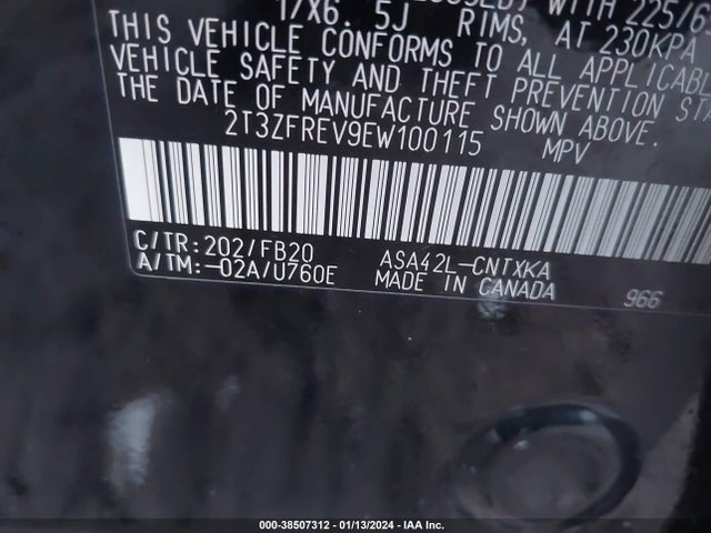 Toyota RAV4 LE 2014 2T3ZFREV9EW100115 Image 9