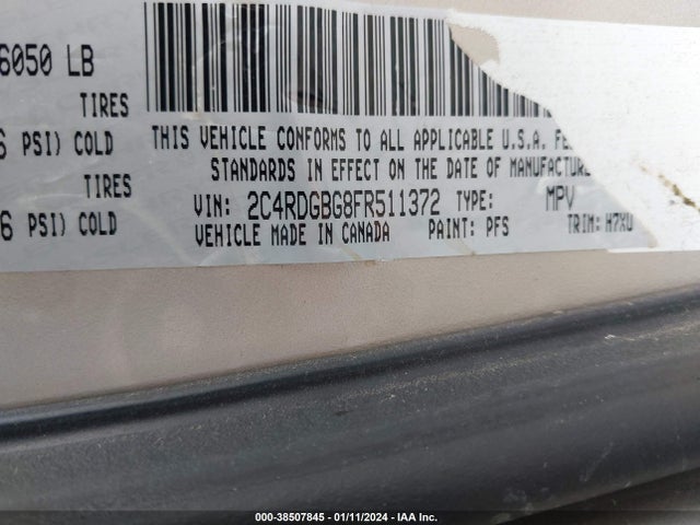 Dodge Grand Caravan Avp/se 2015 2C4RDGBG8FR511372 Image 9