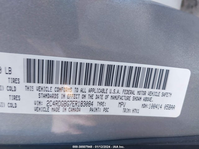Dodge Grand Caravan Avp/se 2014 2C4RDGBG7ER183084 Image 9