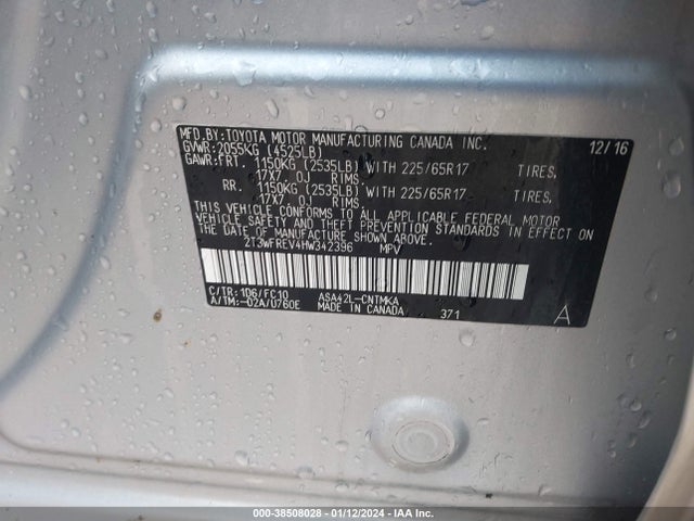 Toyota Rav4 Xle 2017 2T3WFREV4HW342396 Image 9