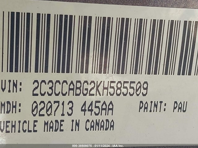 2C3CCABG2KH585509 Chrysler 300 300s