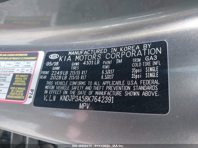KIA SOUL + 2019 KNDJP3A58K7642391 Image 9