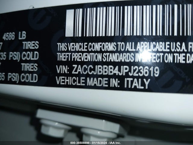 ZACCJBBB4JPJ23619 Jeep Renegade Latitude 4x4