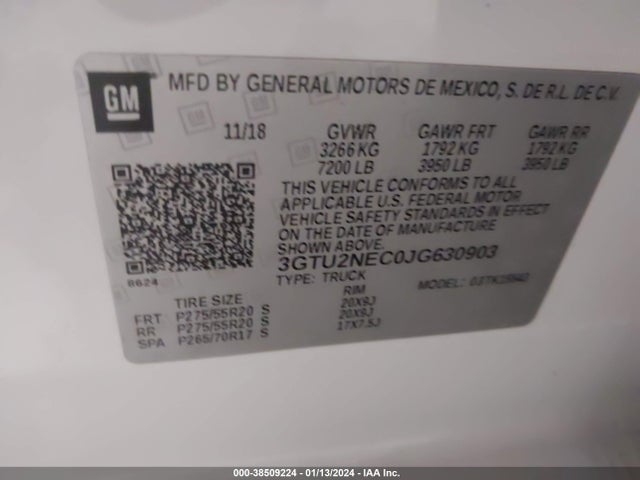 GMC Sierra 1500 Slt 2018 3GTU2NEC0JG630903 Image 9