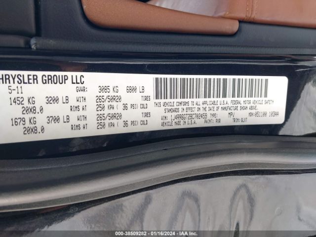 2011 JEEP GRAND CHEROKEE 1J4RR6GT2BC702459 Photo 8