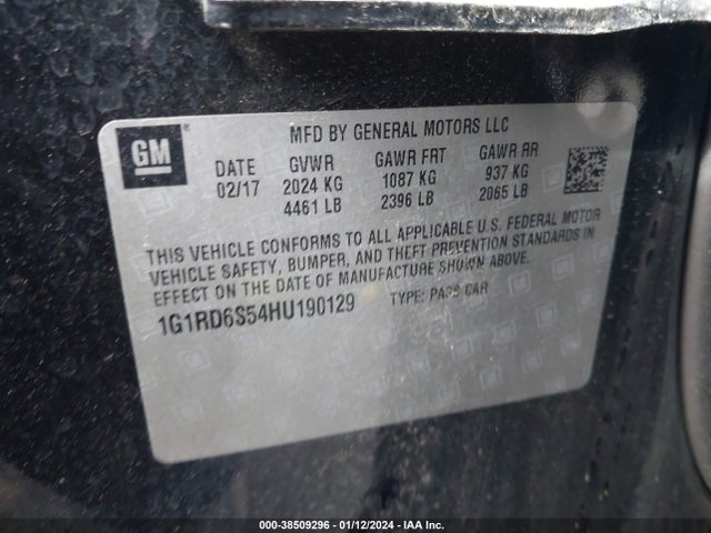 Chevrolet Volt Premier 2017 1G1RD6S54HU190129 Image 9