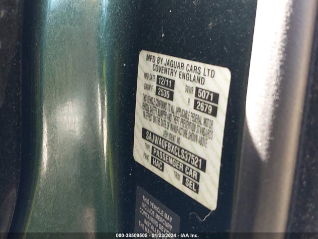 2012 JAGUAR XF SAJWA0FBXCLS37521 Photo 8