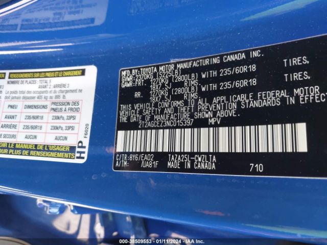 2T2AGCEZ3NC015397 Lexus NX 350
