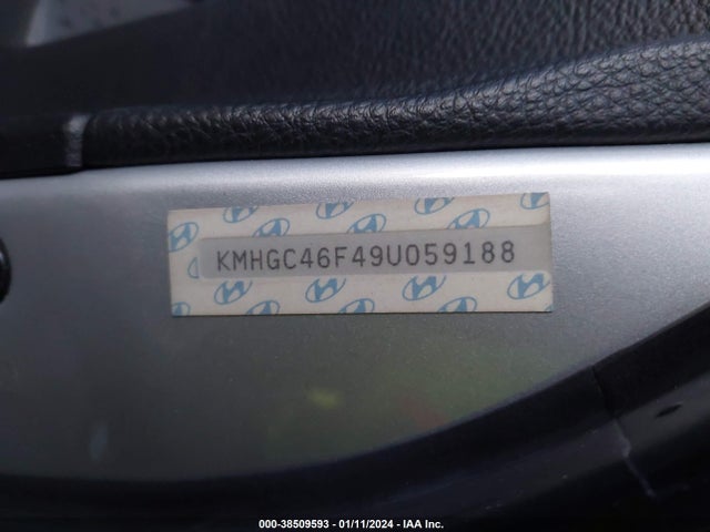 2009 HYUNDAI GENESIS 4.6 VIN: KMHGC46F49U059188