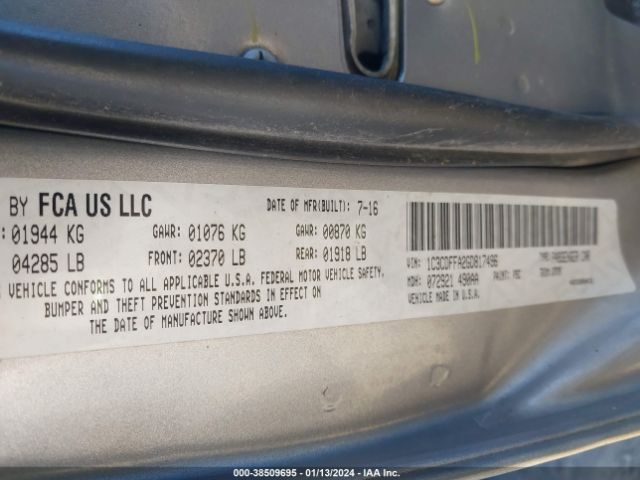 1C3CDFFA2GD817496 Dodge Dart Sxt Sport