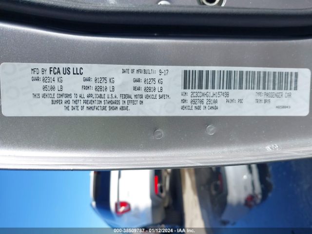 2C3CDXHG1JH157498 Dodge Charger Sxt Plus Rwd