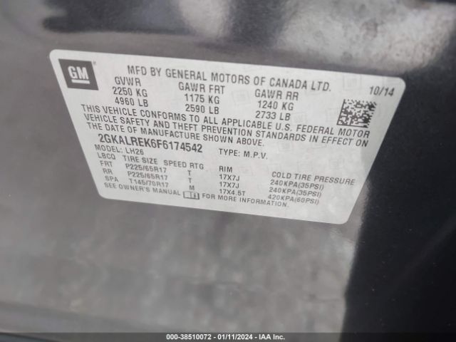 2GKALREK6F6174542 GMC Terrain Sle-2
