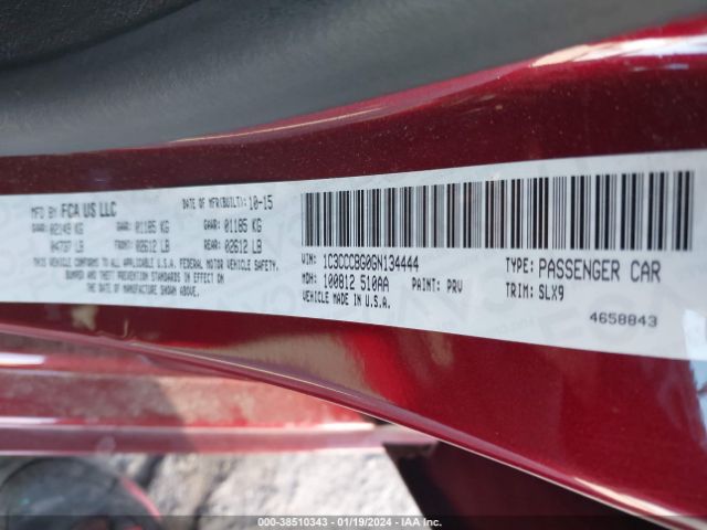 1C3CCCBG0GN134444 Chrysler 200 S