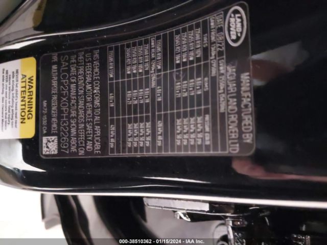 SALCP2FX0PH322697 Land Rover Discovery Sport Se