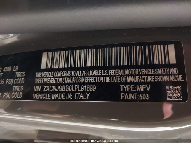 ZACNJBBB0LPL91899 Jeep Renegade Latitude 4x4