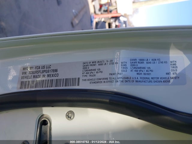 RAM 2500 Laramie  4x4 6'4 Box 2023 3C6UR5FL8PG617696 Image 9