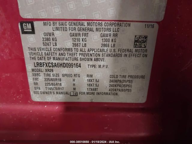 LRBFXCSA6HD099164 Buick Envision Preferred
