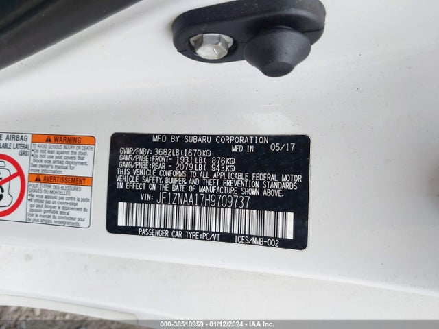 Toyota 86 2017 JF1ZNAA17H9709737 Image 9