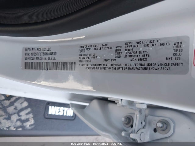 RAM 1500 Rebel  4x4 5'7 Box 2024 1C6SRFLT6RN104510 Image 9