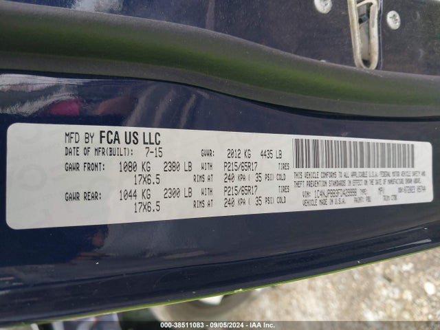 1C4NJPBB3FD429998 Jeep Patriot Sport