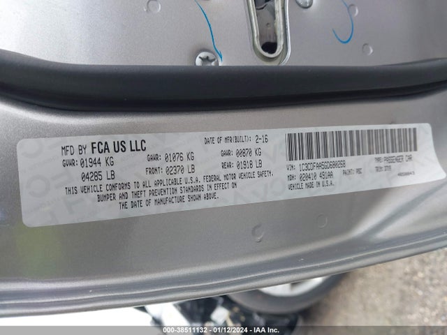 Dodge DART SE 2016 1C3CDFAA5GD680268 Image 9