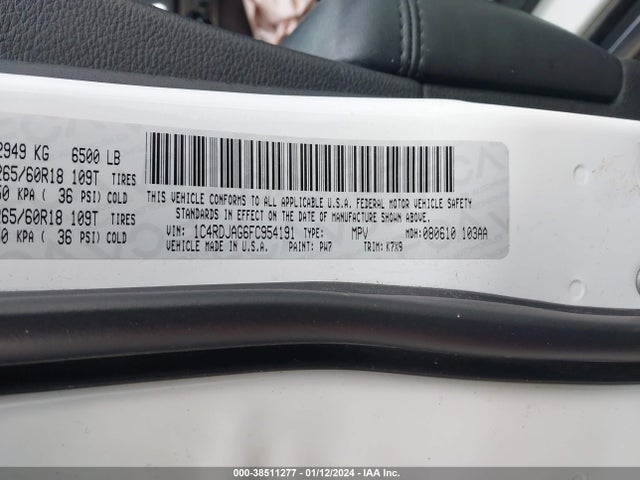Dodge Durango Sxt 2015 1C4RDJAG6FC954191 Image 9
