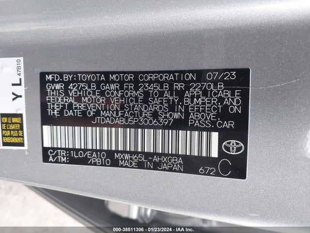 Toyota Prius Xle Awd-e 2023 JTDADABU5P3006397 Image 9