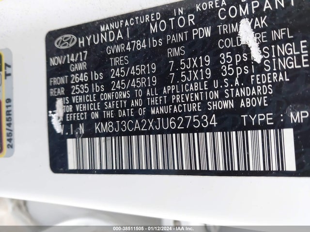 Hyundai Tucson Value 2018 KM8J3CA2XJU627534 Image 9