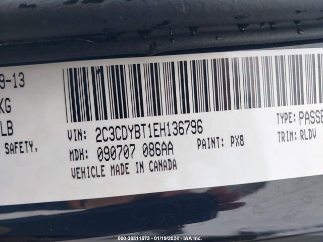 Dodge Challenger R/t 2014 2C3CDYBT1EH136796 Image 9