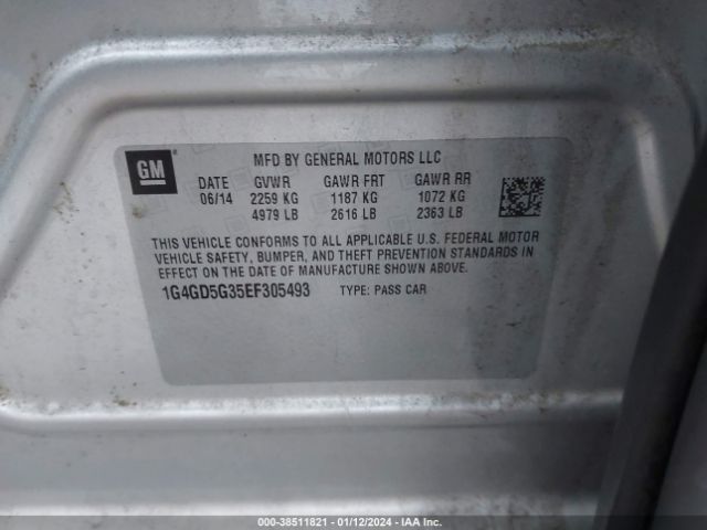 1G4GD5G35EF305493 Buick Lacrosse Premium I Group