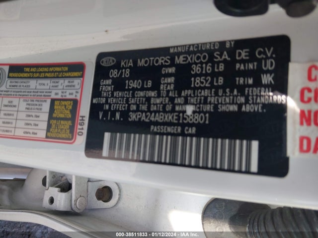KIA RIO S 2019 3KPA24ABXKE158801 Image 9