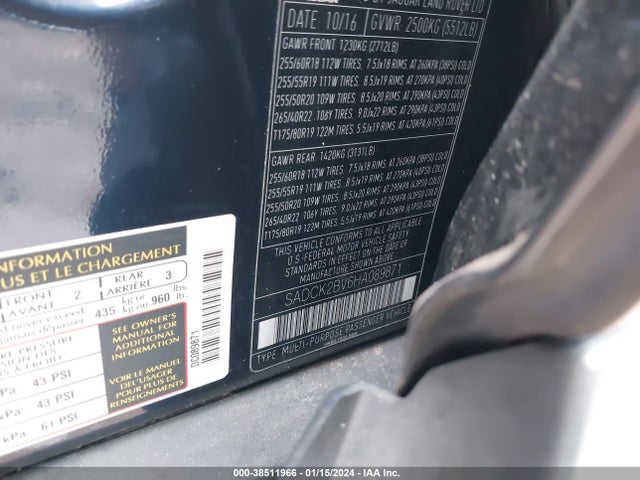 2017 JAGUAR F-PACE SADCK2BV6HA089871 Photo 8