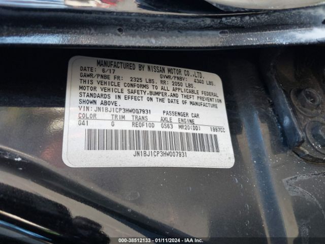JN1BJ1CP3HW007931 Nissan Rogue Sport Sv