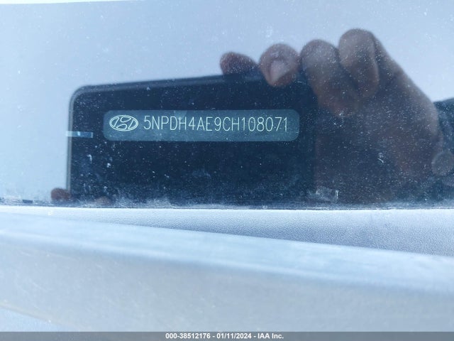 2012 HYUNDAI ELANTRA GLS VIN: 5NPDH4AE9CH108071