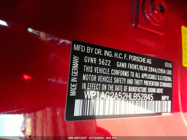 2017 PORSCHE MACAN WP1AG2A52HLB52845 Photo 8