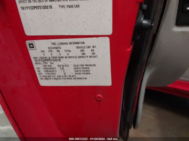 1996 CHEVROLET CORVETTE 1G1YY22P9T5120218 Photo 8