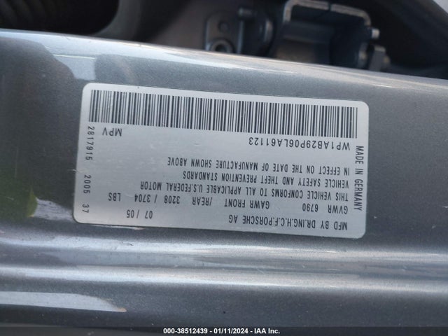 2006 PORSCHE CAYENNE WP1AB29P06LA61123 Photo 8