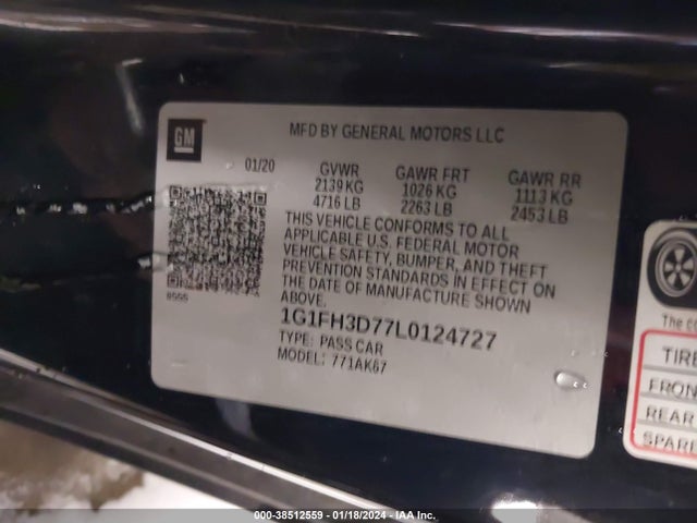 Chevrolet Camaro Rwd  2ss 2020 1G1FH3D77L0124727 Image 9