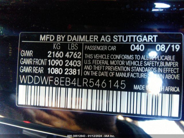 2020 MERCEDES-BENZ C 300 WDDWF8EB4LR546145 Photo 8